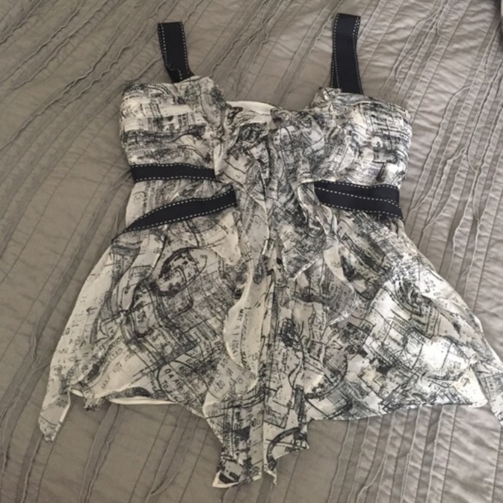 NWT DVF silk top size 8